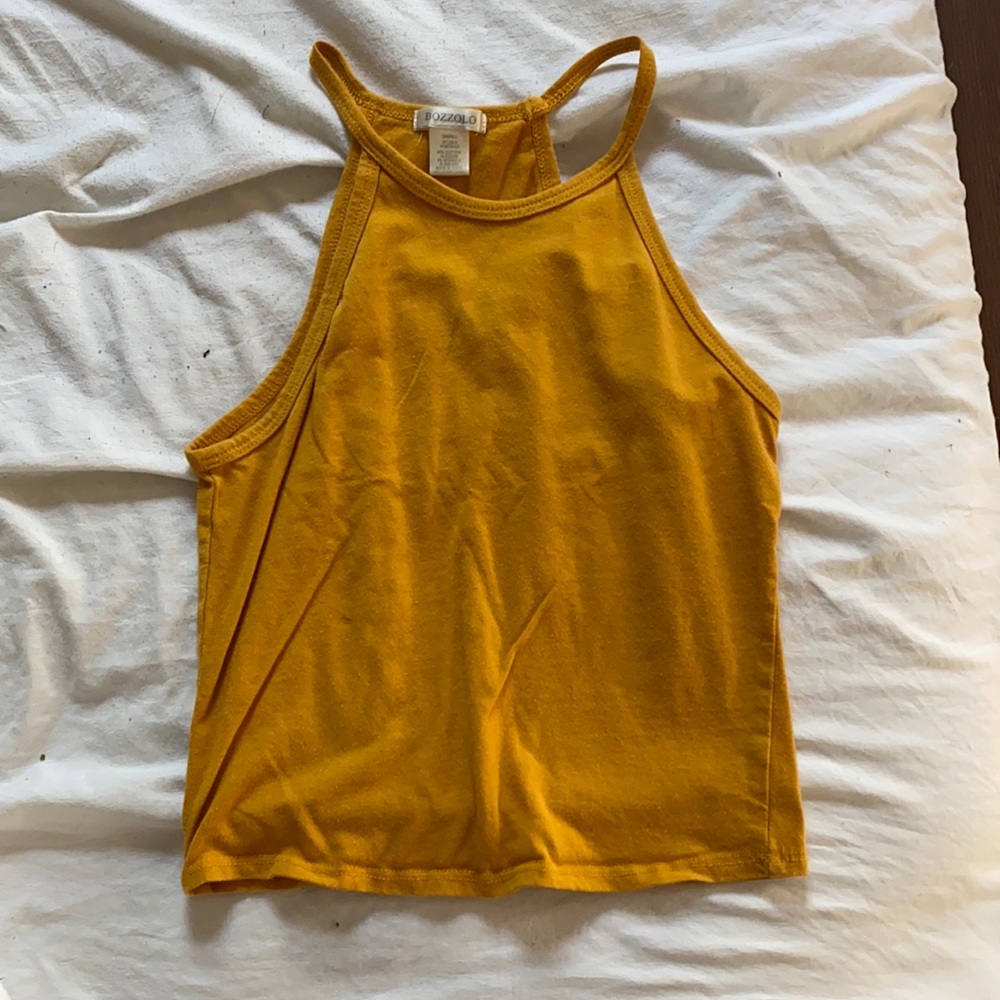 Mustard yellow tank top from Bozzolo, size S